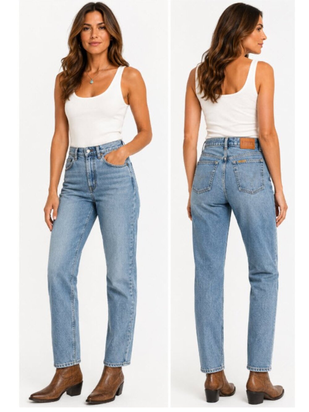 Edwin made in Japan 80s High-Rise Straight Leg Jeans Light Wash Size 29 /33 TALL